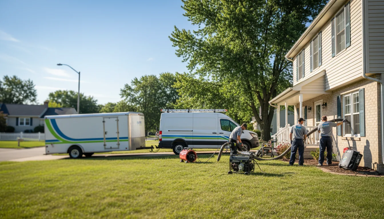 Flooded Basement Restoration And Cleanup With Repair in Fairfield, IA near me